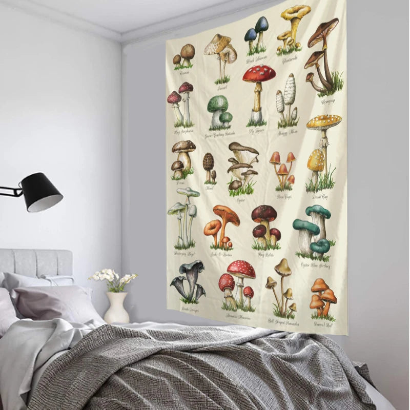 Whimsical Fungi Tapestry
