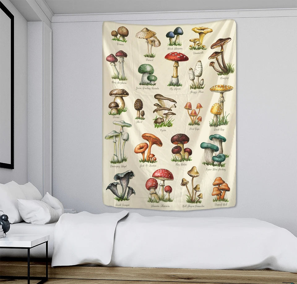 Whimsical Fungi Tapestry